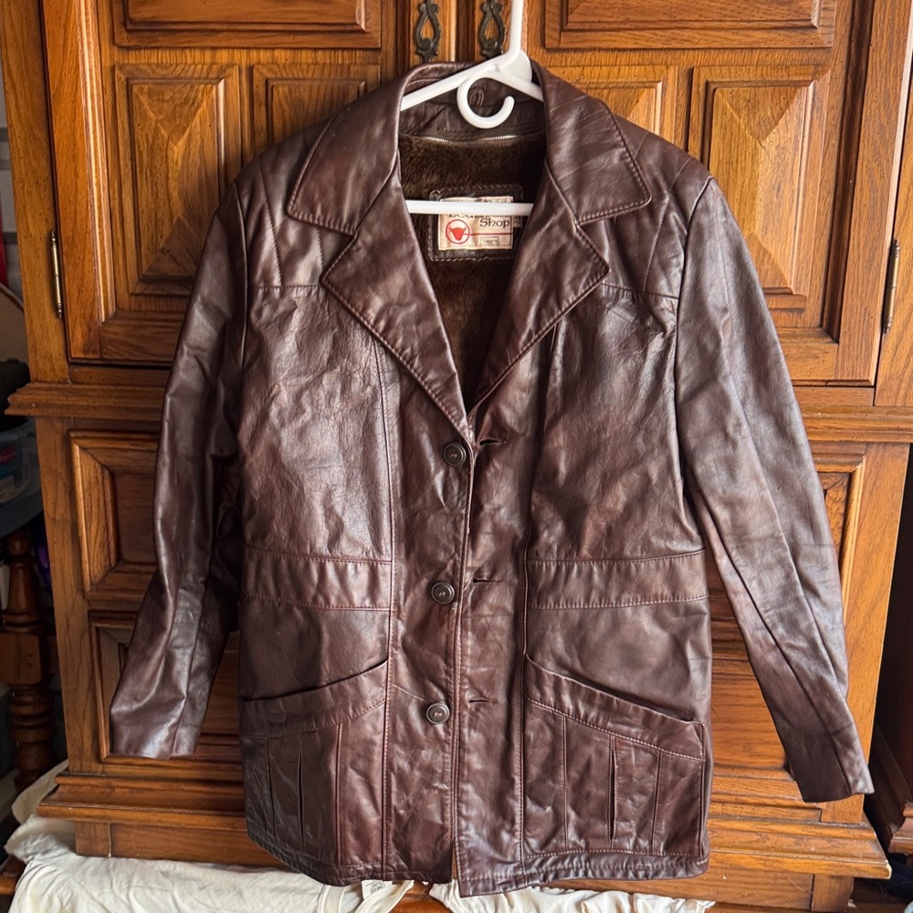 Sears Dark Brown Leather Jacket‎